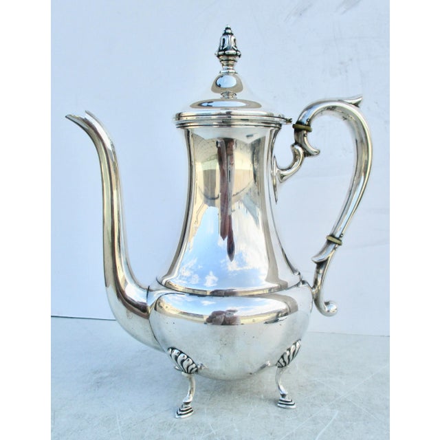 French Mueck Cary Co. Antique Sterling Silver Coffe Pot For Sale - Image 3 of 11