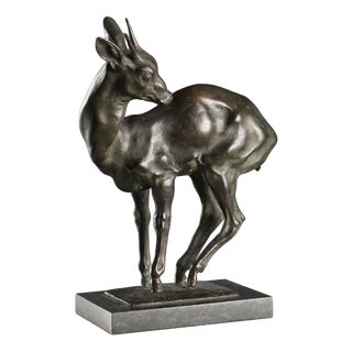 Bronze Fawn Sculpture attributed to Nando Conti For Sale