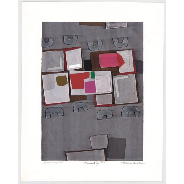 1968 Noboru Tsurutani Assembly Serigraph For Sale - Image 4 of 4
