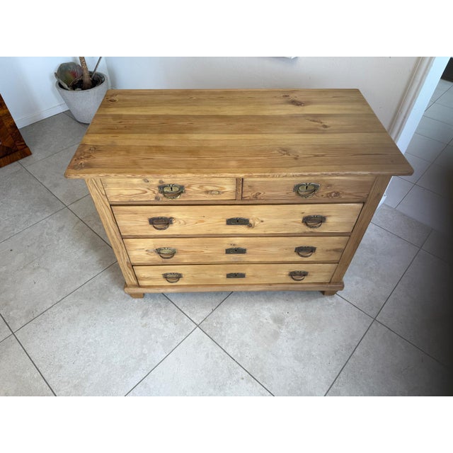 Wood Art Nouveau Chest of 4 Drawers, 1890s For Sale - Image 7 of 14