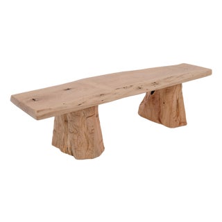 Live Edge Walnut Bench by Logniture For Sale