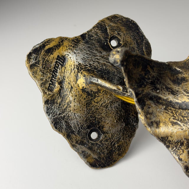 Vintage Italian Brutalist Metal Wall Lamp by Salvino Marsura, 1970s For Sale - Image 13 of 18