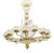 Mid-Century Modern Brass and Murano Glass Big Chandelier For Sale