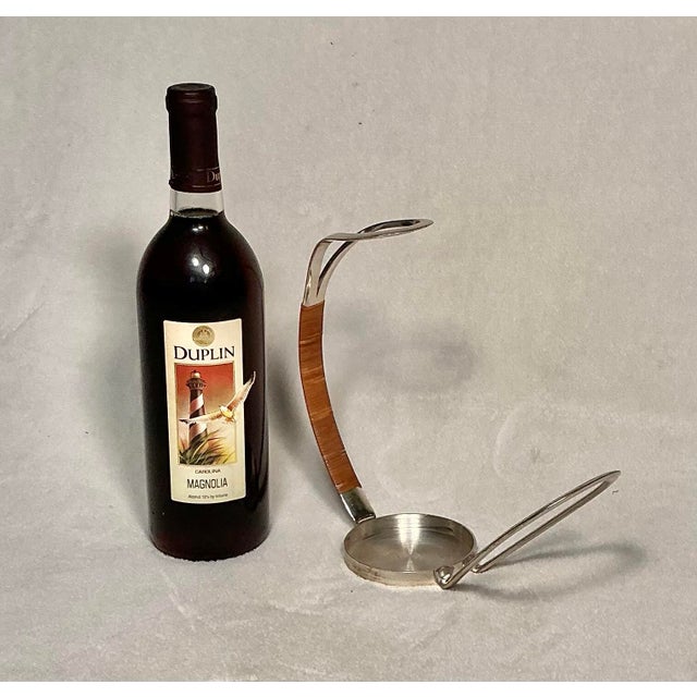 Vintage Silver-Plated Wine Bottle Holder/Caddy by Eisenberg Lozano Germany, Circa 1960s For Sale - Image 10 of 12