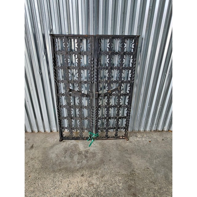 19th Century Antique Wrought Iron Window Shutters For Sale - Image 10 of 10
