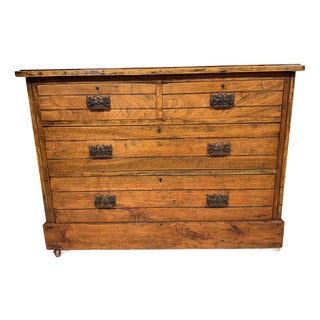 Edwardian Chest of Drawers in Oak, 1910 For Sale