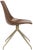 Modern Bailey Mid Century Modern Leather Swivel Dining Chair in Light Brown & Brass - a Pair For Sale - Image 3 of 10