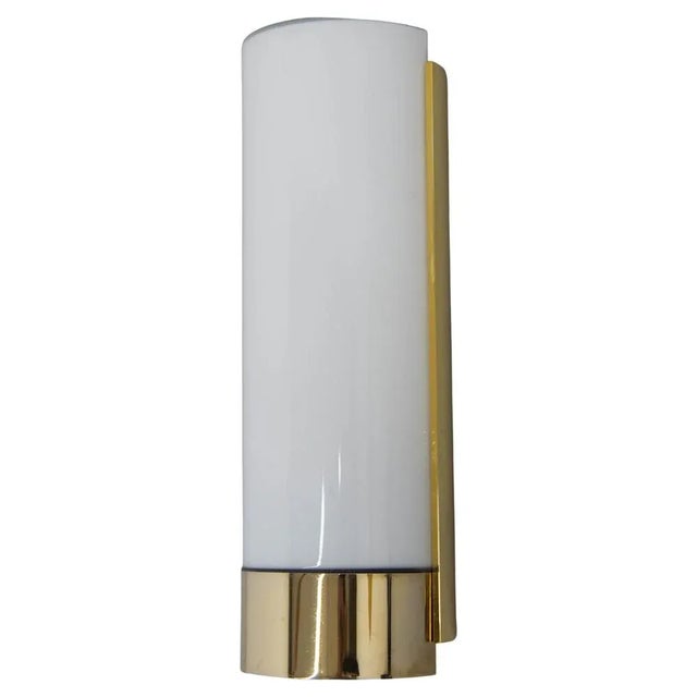 Brass and Opaline Glass Wall Lamp from Glashutte Limburg, 1970s For Sale - Image 12 of 12