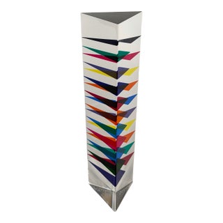 Modern Acrylic Tower Sculpture by Vasa Mihich For Sale
