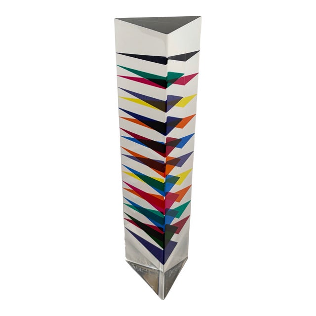 Modern Acrylic Tower Sculpture by Vasa Mihich For Sale