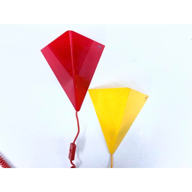 Two Triangular Wall Lamps by Mawa Design, 1980s, Set of 2 For Sale - Image 6 of 11