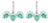 Natural Emerald 2.55ct & Diamond 0.85ct Stud Earrings in 18k Gold For Sale
