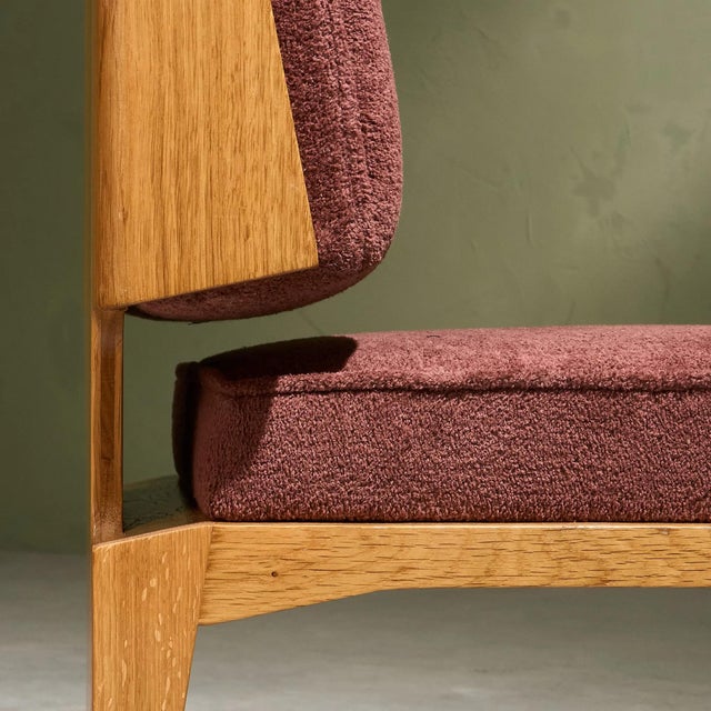Brown Cubist Slipper Lounge Chairs in Oak, France, Set of 2 For Sale - Image 8 of 11