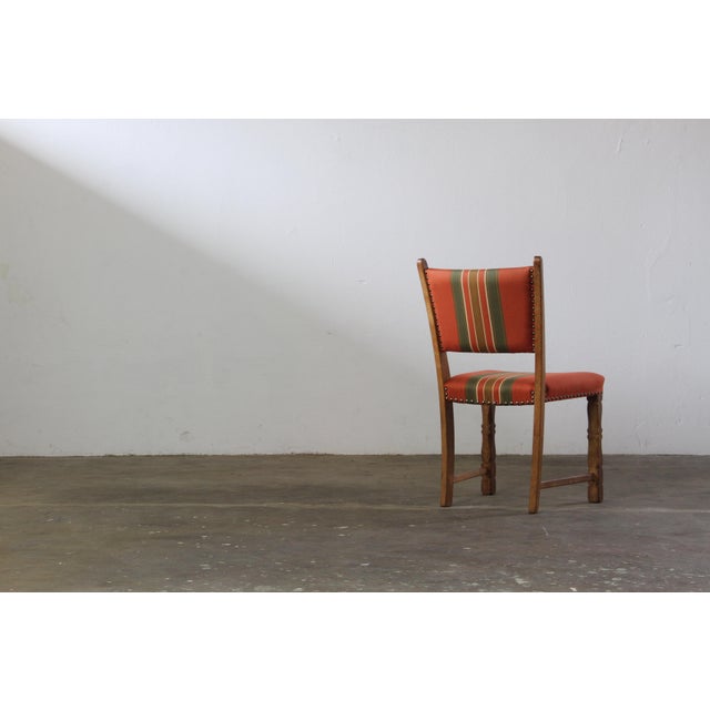 Vintage Danish Brutalist Tall Back Chairs attributed to Henning Kjærnulf, 1960s, Set of 4 For Sale - Image 9 of 18