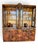 Brown 1970s American of Martinsville Credenza and China Cabinet Hutch Patchwood Olive Wood ' Camo' Cabinet For Sale - Image 8 of 14