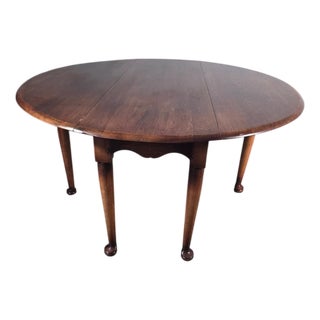 Large Oak Gate Leg Dining Table For Sale