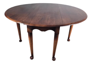 Large Oak Gate Leg Dining Table