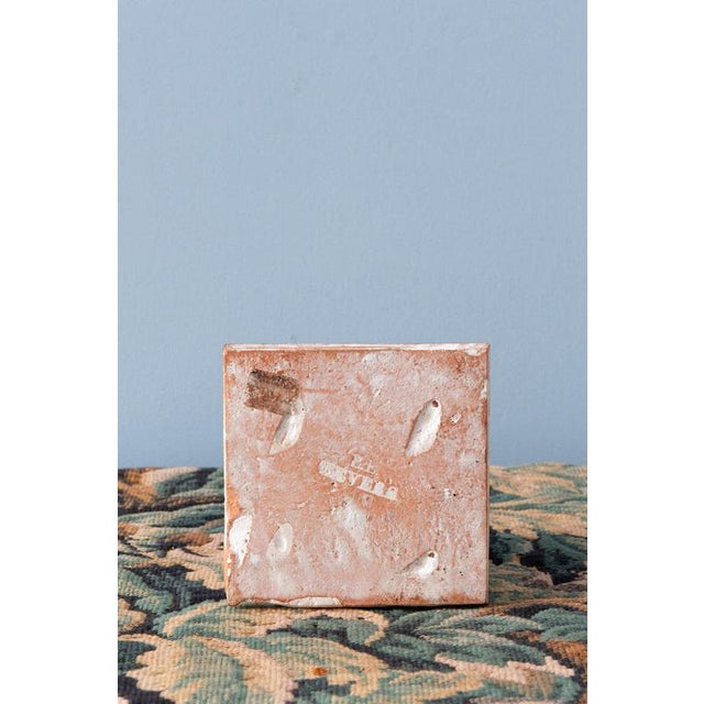 Ceramic Polychrome Stencilled Tiles from Nevers Faience, 1830, Set of 2 For Sale - Image 7 of 8