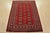 Tribal Bokhara Rug 4’8” X 6’1” Red Wool Tribal Hand-Knotted Oriental Carpet For Sale - Image 3 of 12