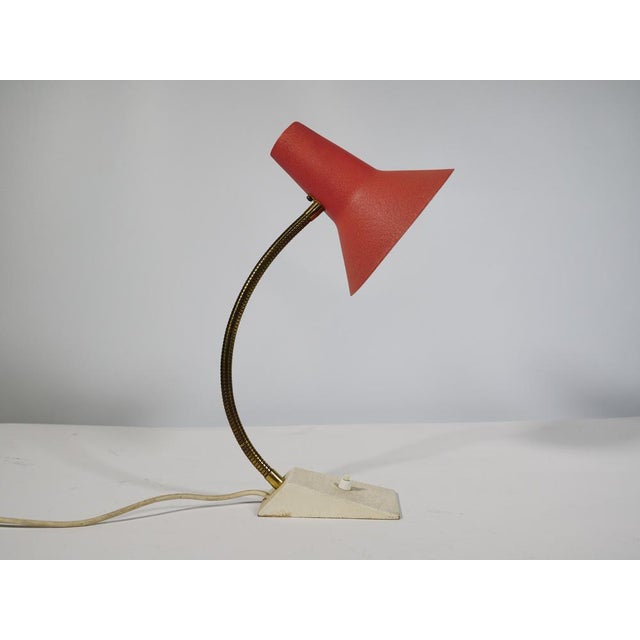 Mid-Century Modern Metal Table Lamp with Shade, 1960s For Sale - Image 9 of 9