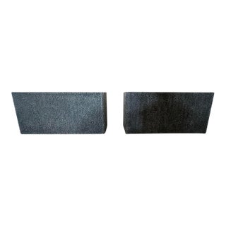 Rh Paxos Square Planter – Size F 39½"w × 19½"d × 19½"h | Carbon | Set of 2 | Upscale Staging For Sale