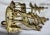 Mid-Century Modern 1950s Brass Deer & Pine Tree Candle Sconces- a Pair For Sale - Image 3 of 7