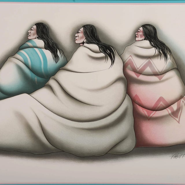 Native American Framed Signed Robert Redbird Jr. "Shadow Watch" Limited-Edition Serigraph For Sale - Image 3 of 11