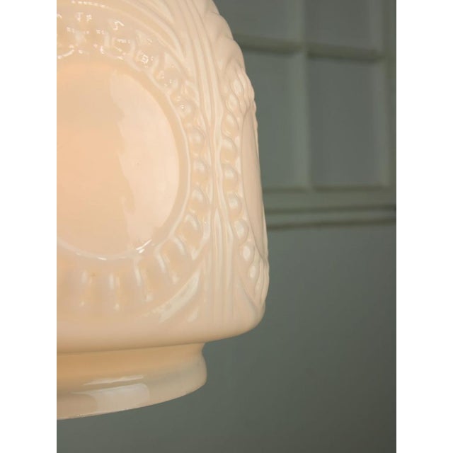 Mid-Century Italian Brass and Opaline Pendant Lamp, 1950s For Sale - Image 12 of 13