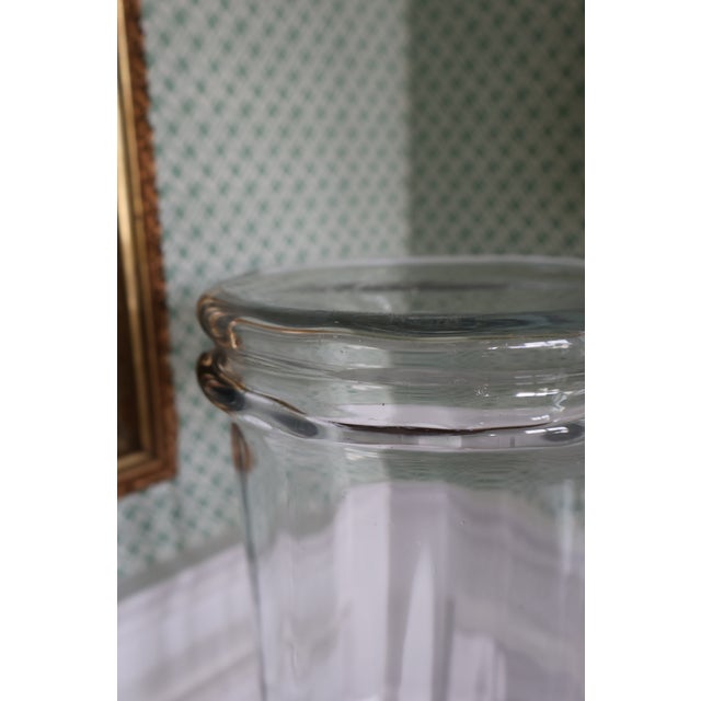 Mid 20th Century 1970s Don Shepherd for Blenko No. 7727l “Bamboo” Crystal Glass Floor Vase For Sale - Image 5 of 16