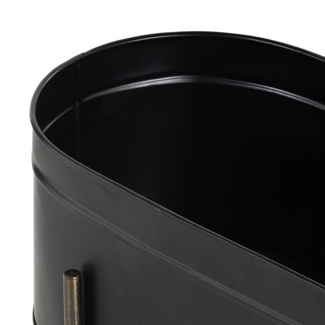 Brass Four Hands Jed Large Planter - Weathered Brass and Iron Matte Black For Sale - Image 8 of 9