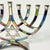 1980s 1980s Vintage Contemporary Postmodern Hollywood Regency Enamel and Chrome Menorah For Sale - Image 5 of 13