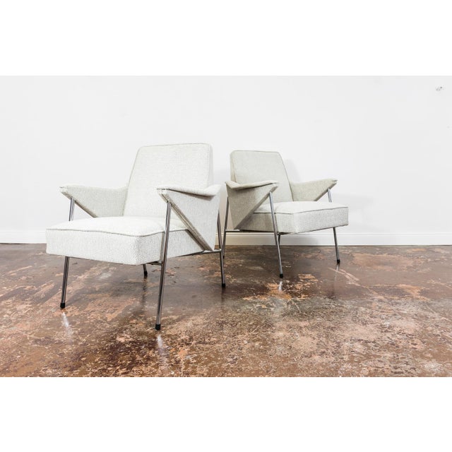 Gray Vintage Bat Armchairs by Wchód Zadziele, Poland, 1960s, Set of 2 For Sale - Image 8 of 18