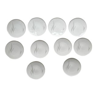 Set of 10 Vintage Heinrich & Co. Bavaria Porcelain Plates – Grazie Pattern – 7.75” For Sale