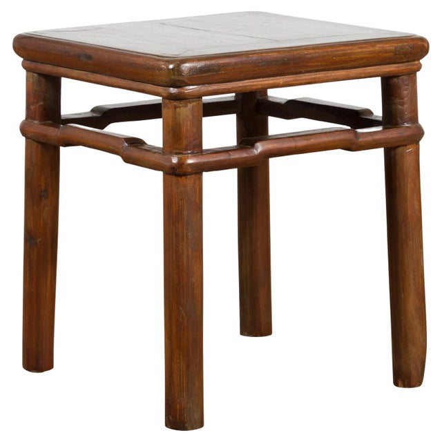 Chinese Qing Dynasty Period 19th Century Side Table with Humpback Stretchers For Sale - Image 13 of 13