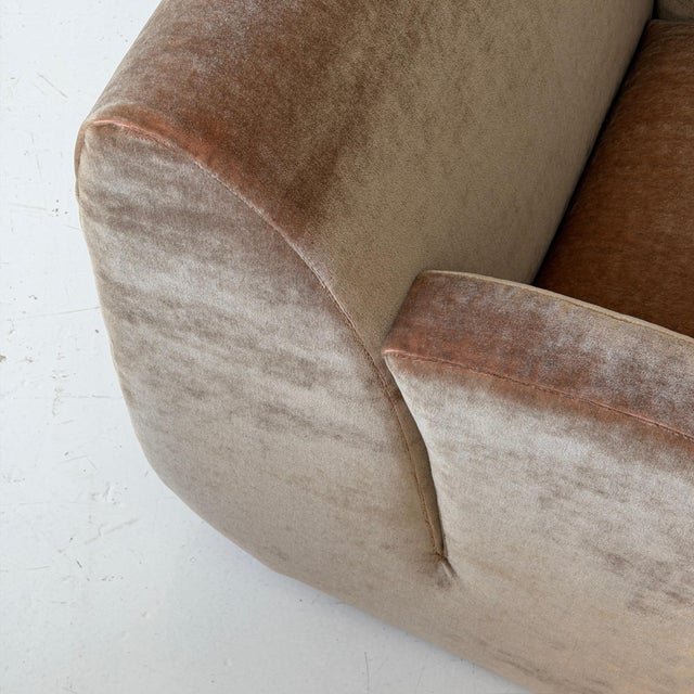 Tan 1990s Rockstar Chair Attributed to Vladimir Kagan for American Leather For Sale - Image 8 of 10