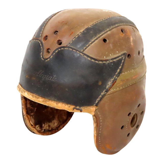 Classic Vintage Leather Football Players Helmet Circa 1940s Chairish