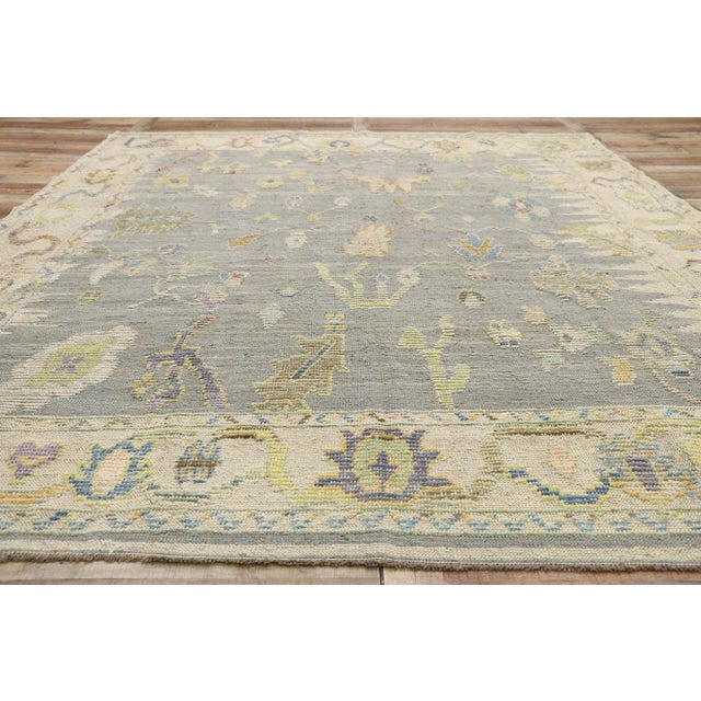 Textile Vintage Pastel Turkish High-Low Rug, 08'05 X 10'07 For Sale - Image 7 of 9