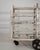 White Patinated Bakery Rack on Wheels, Antique, France, Early 20th Century For Sale - Image 9 of 10