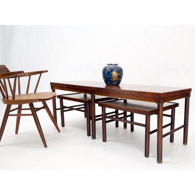 Mid 20th Century Set of 3 Mid Century Modern Nesting Coffee Side End Occasional Tables MINT! For Sale - Image 5 of 15
