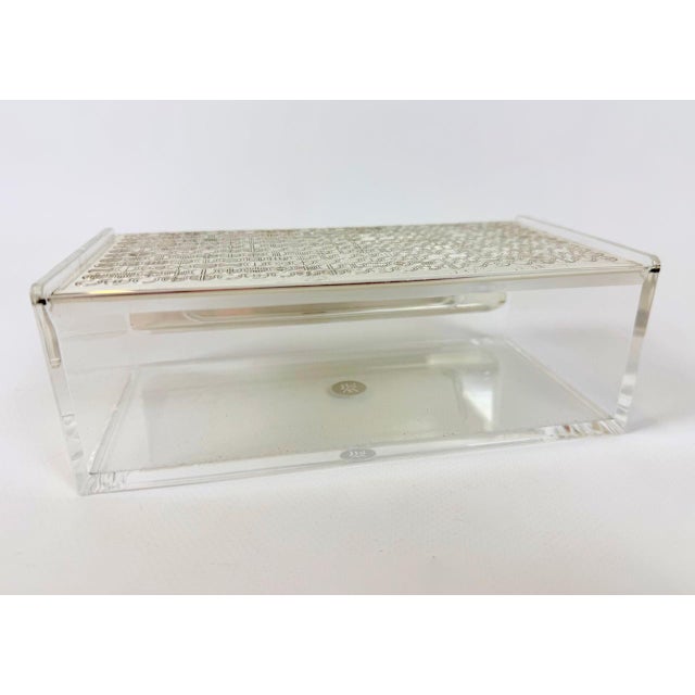 Plastic Postmodern Silver Plated and Acrylic Glass Vanity Box from WMF, 1980s For Sale - Image 7 of 12