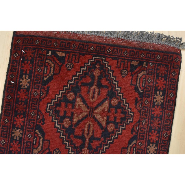 2020s Turkmen Runner 1'8'' X 4'11'' Red Wool Hand-Knotted Oriental Rug For Sale - Image 5 of 8