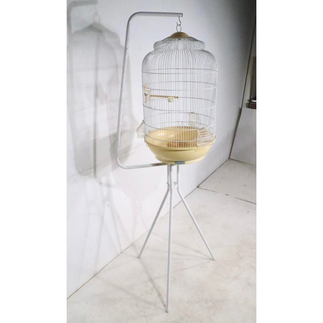 Clean vintage birdcage with original stand, made in Italy by FOP, circa 1970's. This example is in very good, original,...