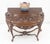 Heavily Carved Decorative Demi Lune Style Burl Walnut Top Console Table For Sale - Image 10 of 12