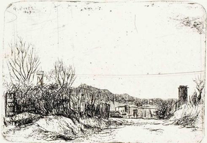 Alberto Ziveri, Countryside, Etching, 1949