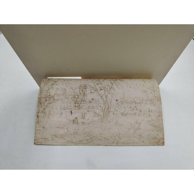 Dutch Artist, Landscape, Indian Ink Drawing, 1680 For Sale - Image 4 of 9