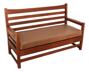 Gustav Stickley Antique Ladder Back Oak Settee