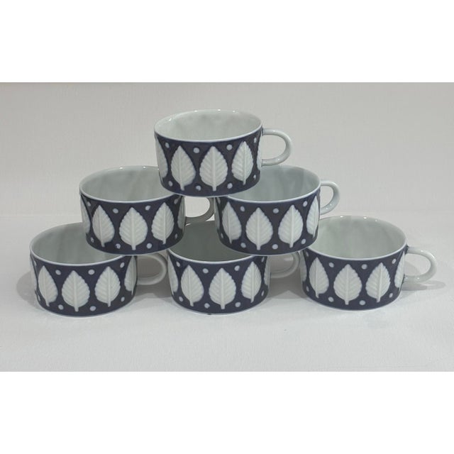 Castro Sargadelos F-73 Six Tea Cup and Saucer Set - 12 Pieces For Sale - Image 10 of 11