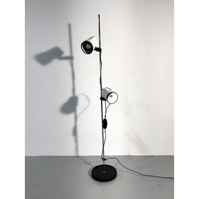 Vintage Dutch Floor Lamp with White Metal Spots by Vrieland Design, 1960s. For Sale - Image 6 of 11