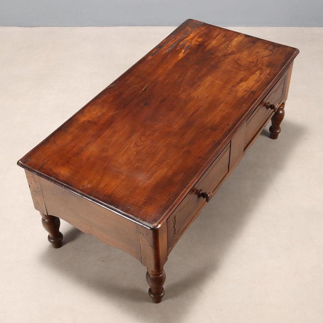 Table with Drawers in Walnut For Sale - Image 6 of 8