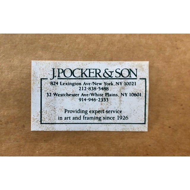 Lena Gurr, American Woman Artist Modernist Large Oil Painting Cubist Influenced Landscape, c.1940s For Sale - Image 4 of 13